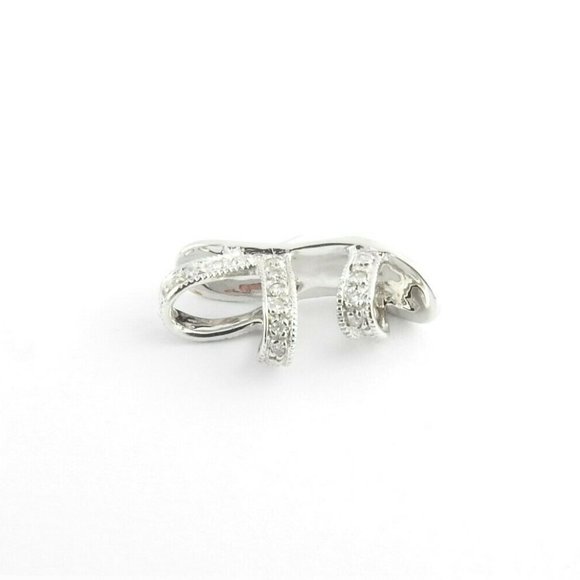 10K White Gold Diamond Sandal Charm - Picture 7 of 9